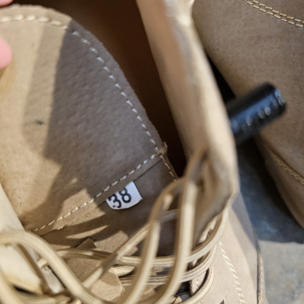 L DECK Tan Boat Shoes with Suede Finish and Durable Sole MEN or Womens - Picture 10 of 11